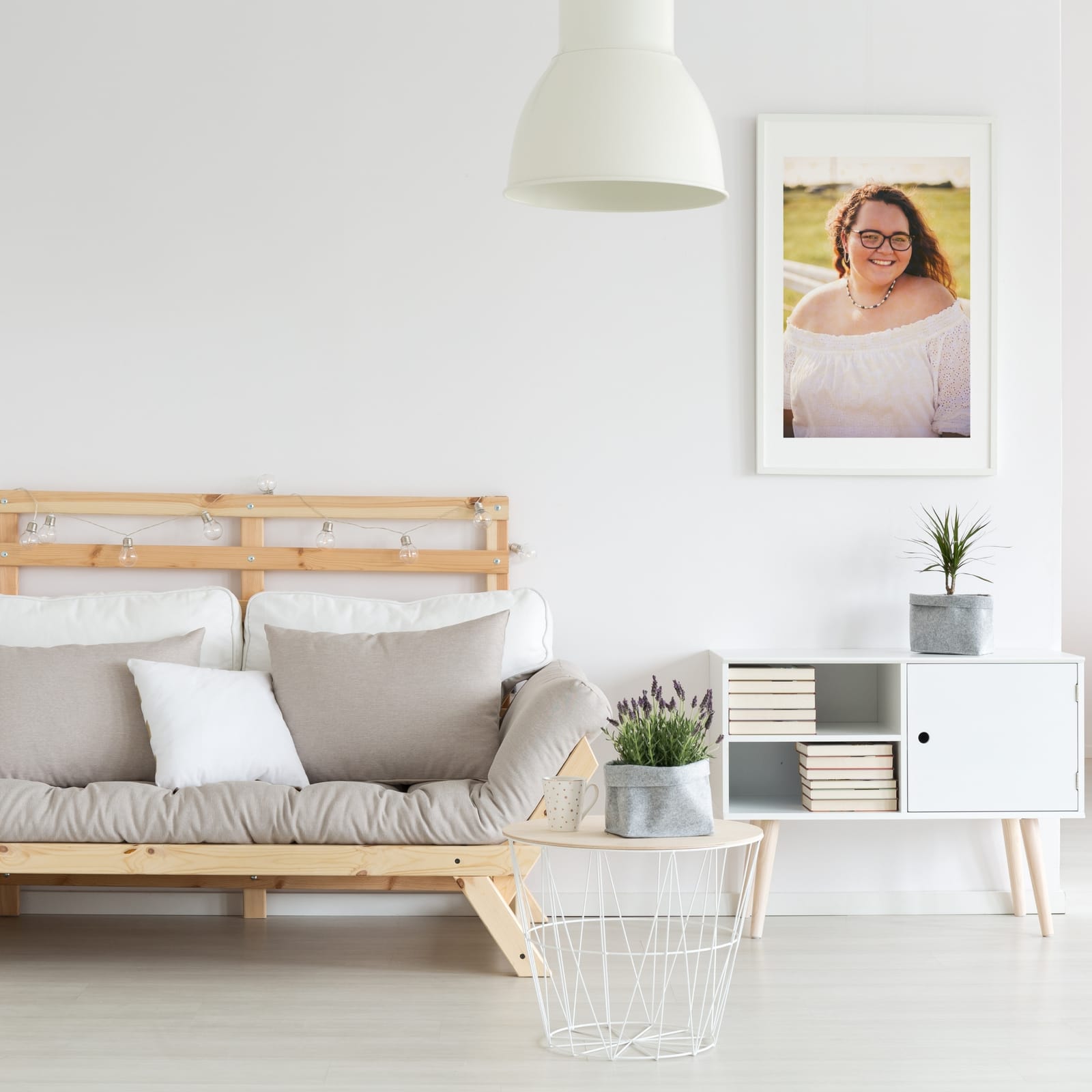 Framed and matted portrait