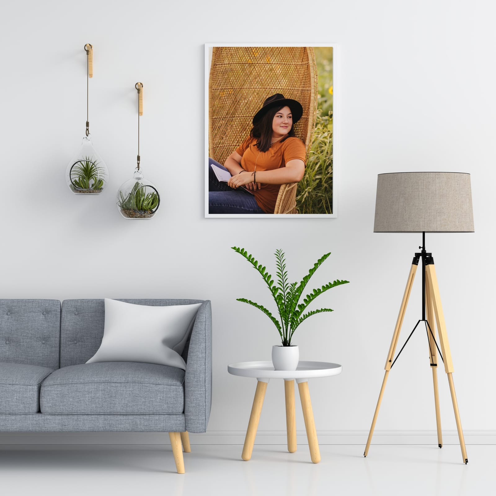 Framed canvas portrait